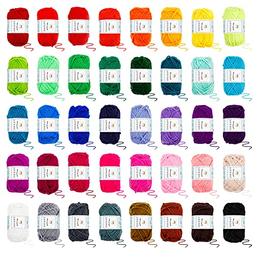 40 Color Crochet Yarn and Hook Kit