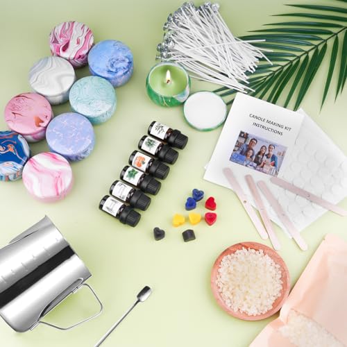 DIY Candle Making Kit with Beeswax and Wicks