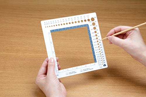 Clover Needle Gauge and Swatch Ruler, White