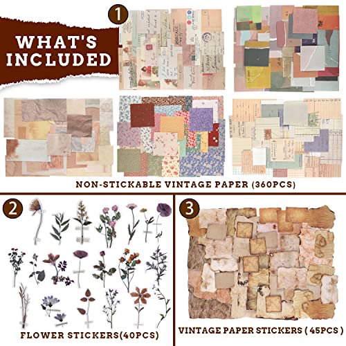 EASTHILL Vintage Scrapbook Paper & Stickers Kit