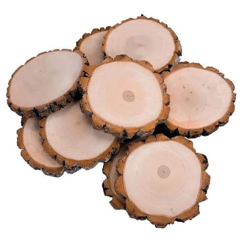 Rustic Round Wood Slices for Crafting (10 Pack)