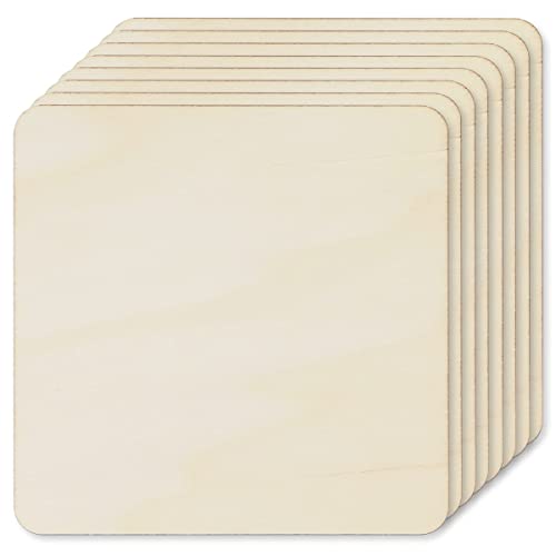 25 Unfinished Basswood Squares for DIY Projects