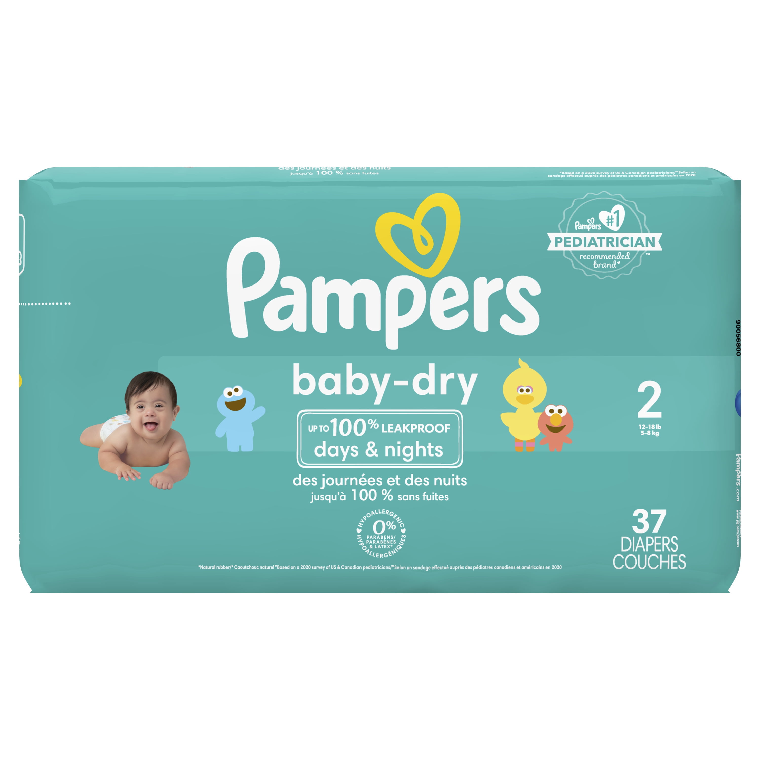 Pampers Baby Dry Diapers Size 2, 37 Count