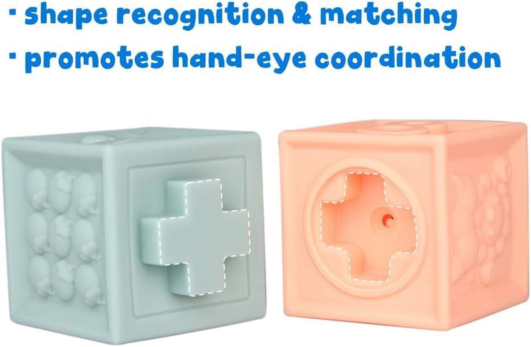 Soft Stacking Bath Blocks for Infants and Toddlers