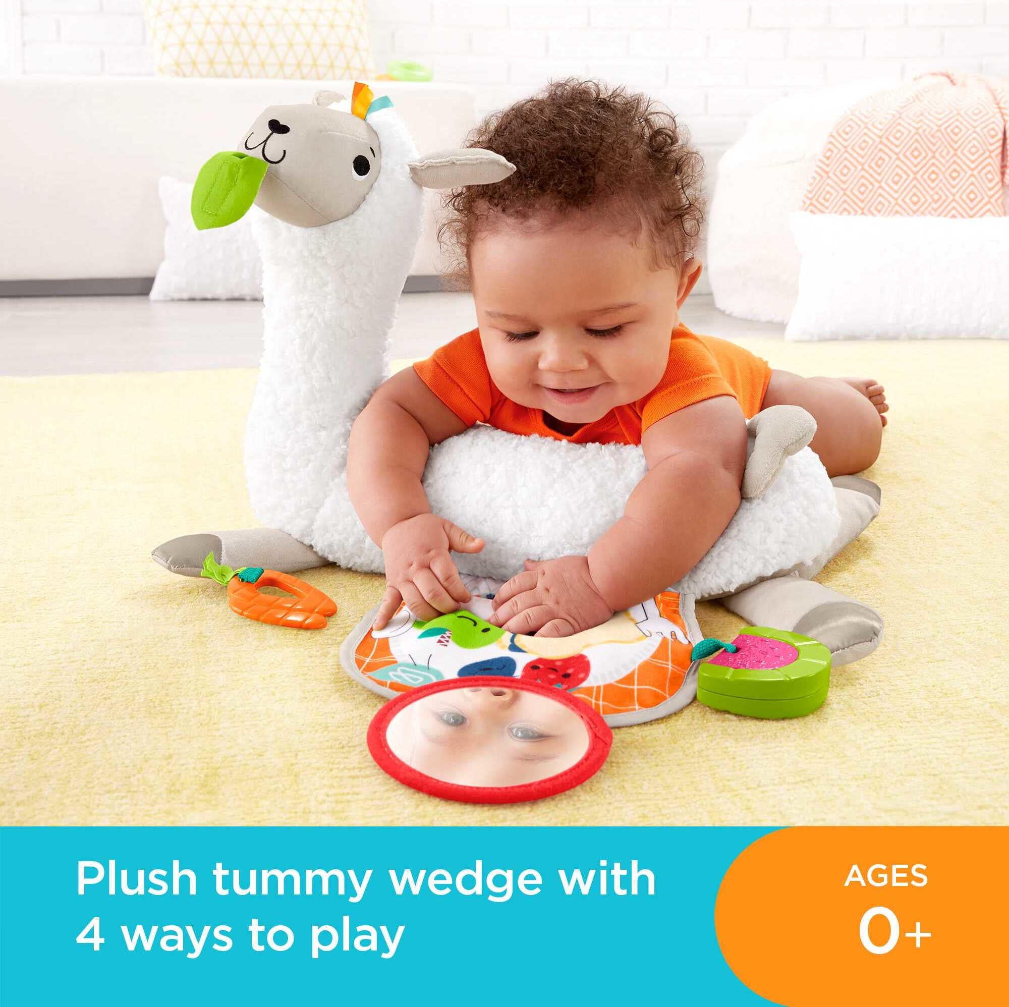 Fisher-Price Plush Tummy Time Llama Wedge
