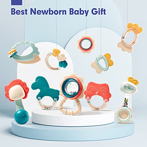 10-Piece Baby Rattle and Teether Toy Set