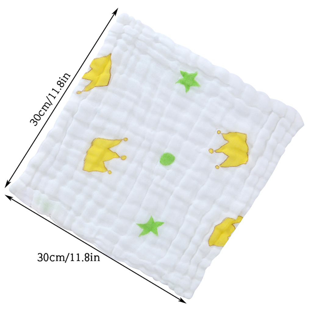 5-Pack Baby Burp Cloths 30x30CM Cotton Gauze