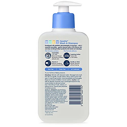 CeraVe Baby Wash & Shampoo, 8 Ounces