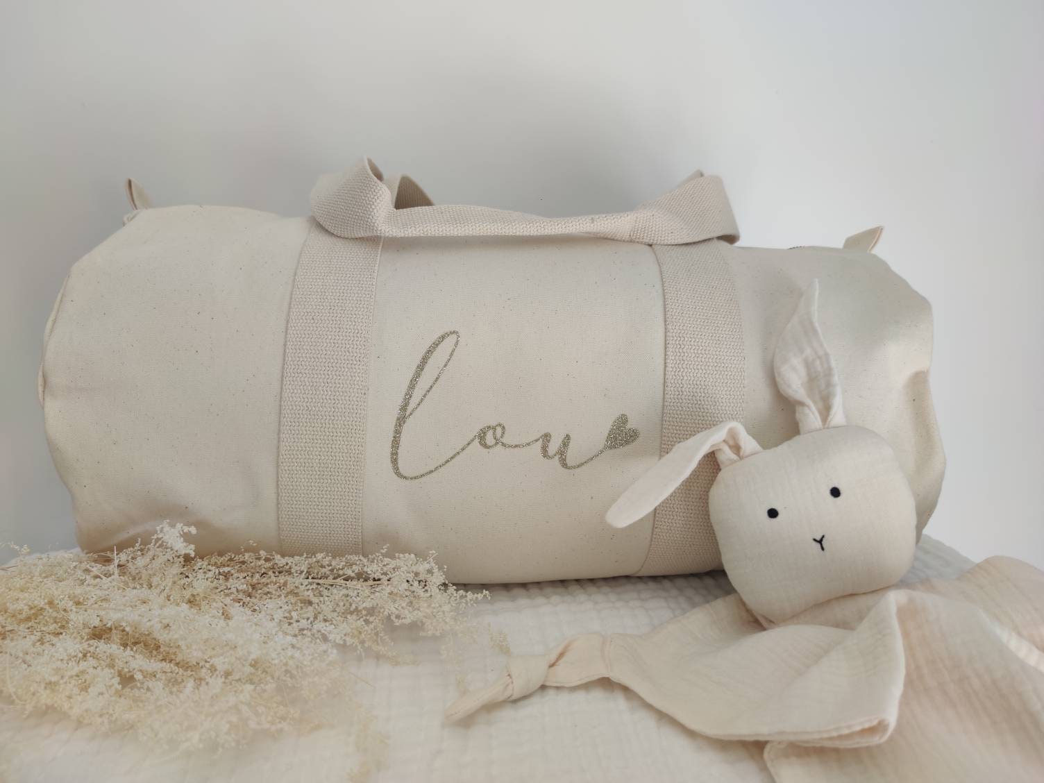 Personalized Ecru Diaper Bag for Baby Gifts