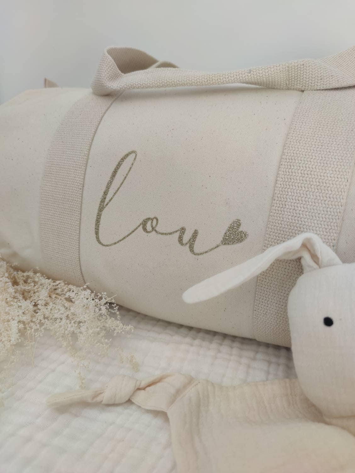 Personalized Ecru Diaper Bag for Baby Gifts