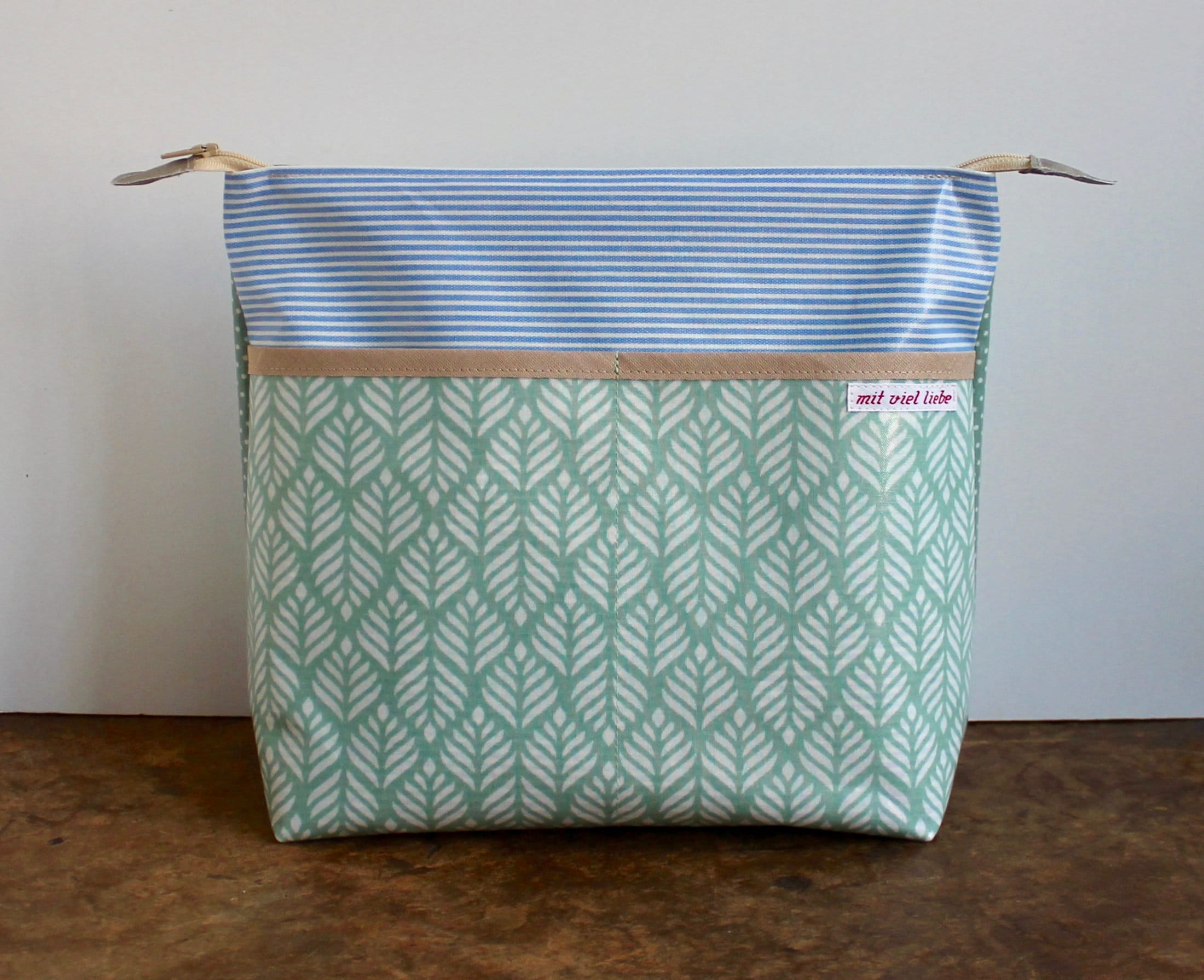 Big Oilcloth Travel Toiletry and Diaper Bag