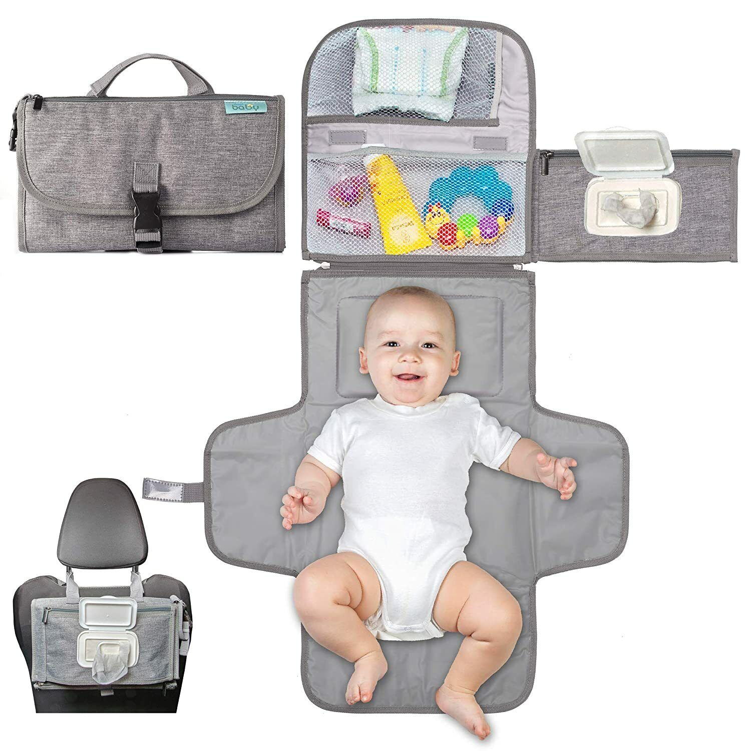 Travel-Friendly Portable Baby Changing Pad Set