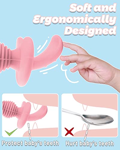 6 Silicone Baby Spoons and Forks for Toddlers