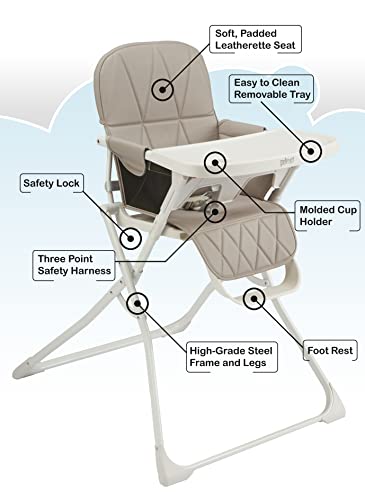 Primo PopUp Folding High Chair - Compact Size