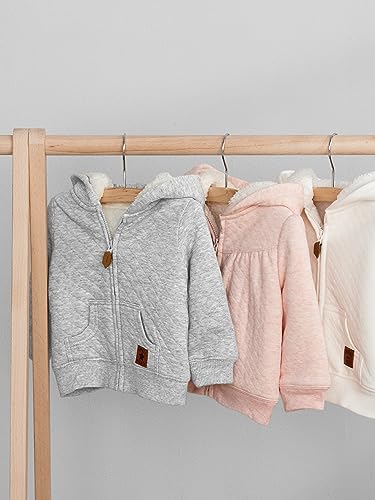 Carter's Kids Hooded Sherpa Jacket, Gray, 3-6 Months