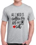 Coffee and Cats Tee for Cat Lovers