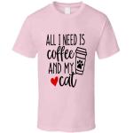 Coffee and Cats Tee for Cat Lovers
