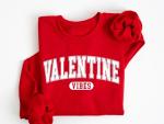 Retro Valentine Vibes Long Sleeve Tee and Hoodie