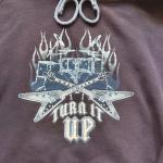 Vintage Y2K Graphic Hoodie in Navy and Blue