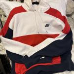 Retro Nike Hoodie in Red, White, Blue