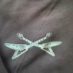 Vintage Y2K Graphic Hoodie in Navy and Blue