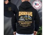 Snowman Bootlegging Service Hoodie, Smokey Truck Tee