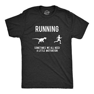 Funny Dinosaur Running Motivation T-Shirt for Men