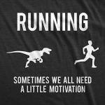 Funny Dinosaur Running Motivation T-Shirt for Men