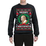 Wild Bobby Merry Christmas Ugly Sweater Black Tee