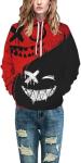 Cool 3D Graphic Hooded Sweatshirt for Men