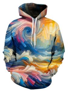 Galaxy Print Graphic Hoodie for Men and Women