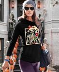Skeleton Christmas T-Shirts for Women Long Sleeve