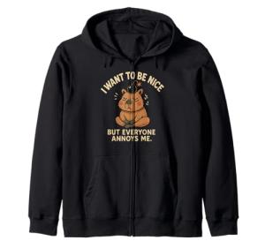 Funny Capybara Hoodie: "Everyone Annoys Me" Design