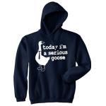 Serious Goose Funny Unisex Hoodie - Navy