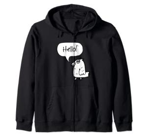 Cool Sarcastic Parrot Graphic Zip Hoodie