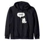 Cool Sarcastic Parrot Graphic Zip Hoodie