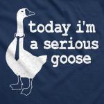 Serious Goose Funny Unisex Hoodie - Navy