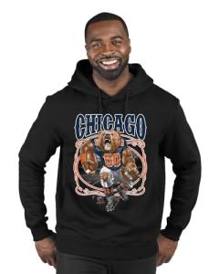 Chicago Fan Fantasy Football Graphic Hoodie, Black 3X