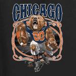 Chicago Fan Fantasy Football Graphic Hoodie, Black 3X