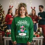Ugly Christmas Flamingo Sweatshirt for Women and Teens