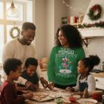 Ugly Christmas Flamingo Sweatshirt for Women and Teens