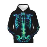 Cool Skull Graphic Hoodie - Funny XX-Large