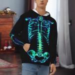Cool Skull Graphic Hoodie - Funny XX-Large