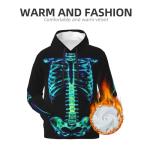 Cool Skull Graphic Hoodie - Funny XX-Large