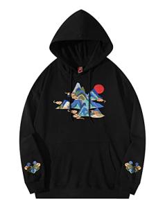 Niepce Inc Black Graphic Hoodie for Men