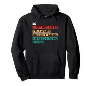 Awake and Funny Pullover Hoodie for Teens