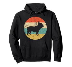 Retro French Bulldog Dog Pullover Hoodie