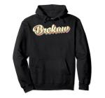 Brokaw Retro Art Baseball Font Hoodie