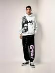 Retro Y2K Gothic Skull Print Hoodie for Men