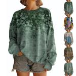 Ladies Vintage Floral Long Sleeve Crewneck T-Shirt